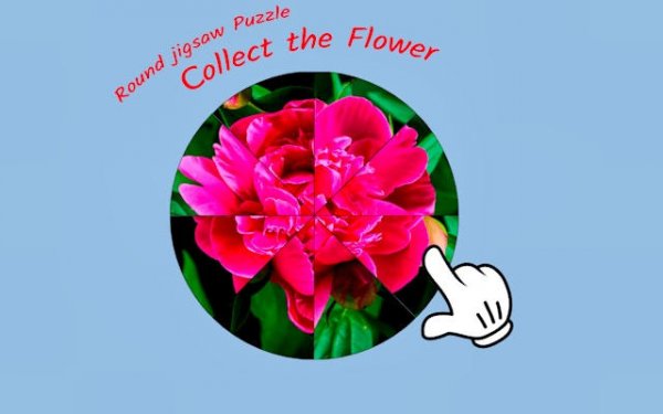 Round Jigsaw Puzzle: Collect the Flower - Free Online Puzzle Game